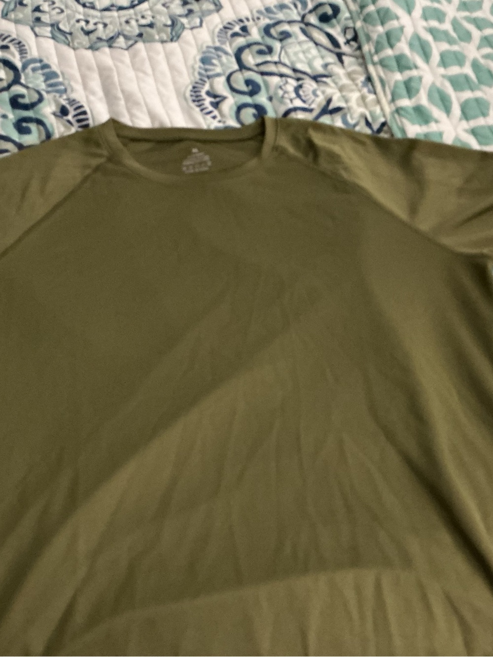 Men's Olive Crew Neck Performance Dry Fit T-Shirt